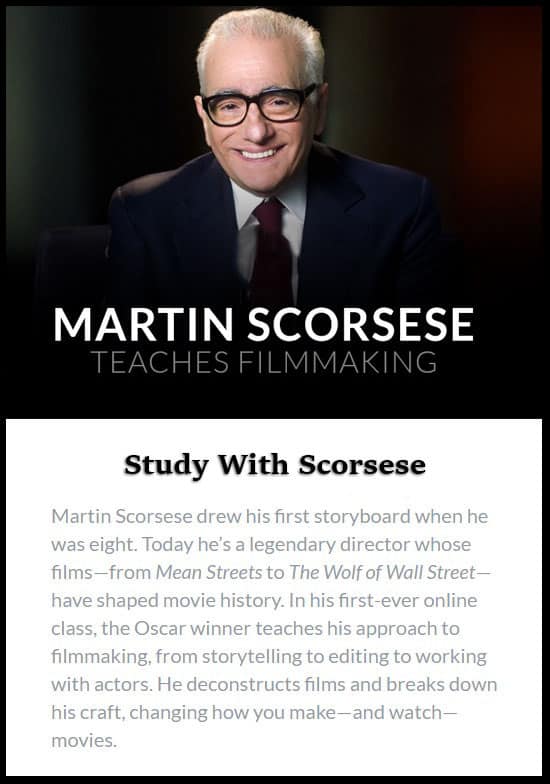 Martin Scorsese teaches filmmaking masterclass