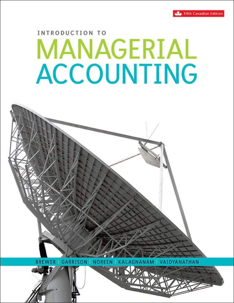 Introduction to Managerial Accounting (5th Canadian Edition) - eBook