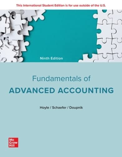 ISE Fundamentals of Advanced Accounting (9th Edition) - eBook